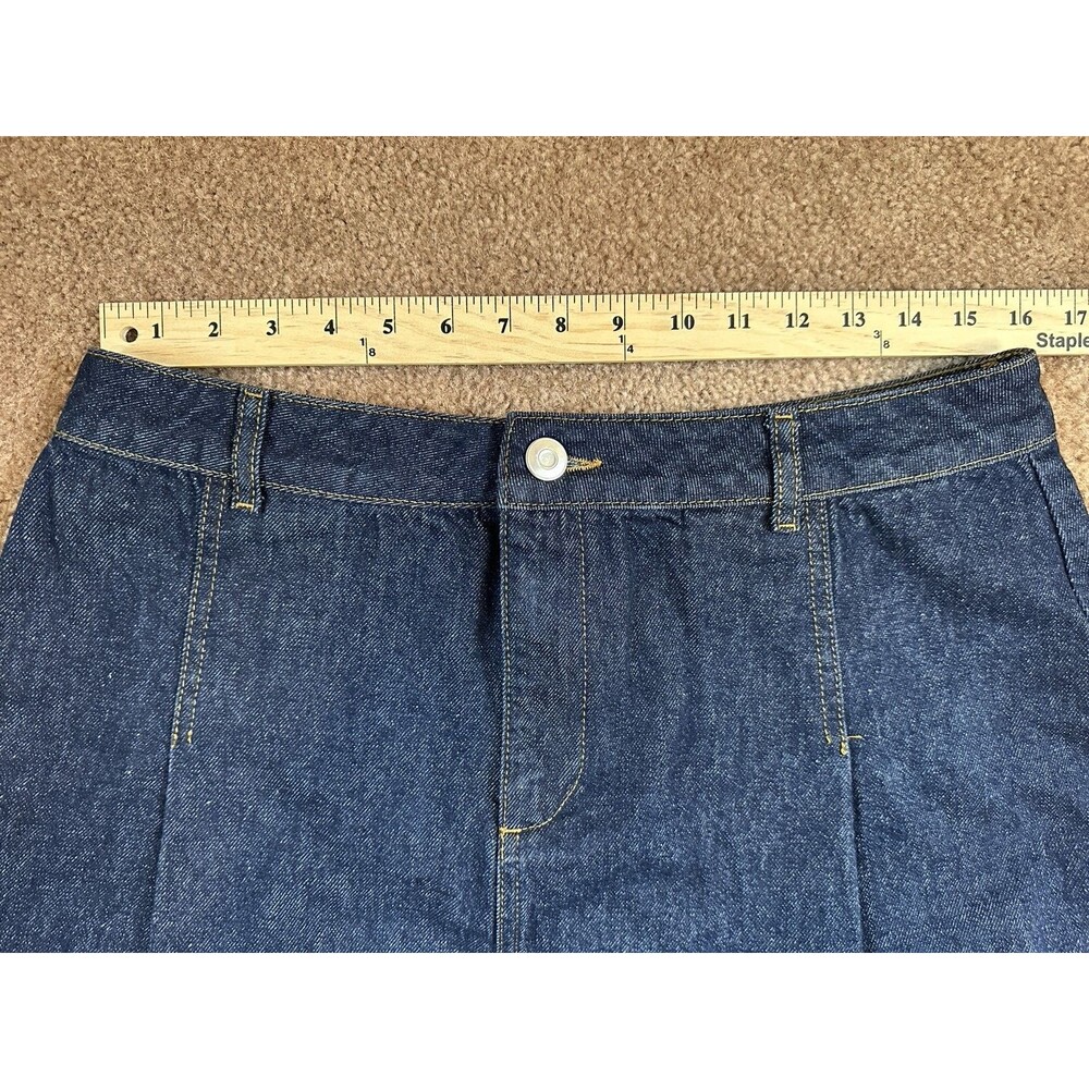 ALIGNE Yolie Pleat Denim Mini Skirt (Indigo), size UK 14 / US 10, 100% cotton, - Picture 7 of 16